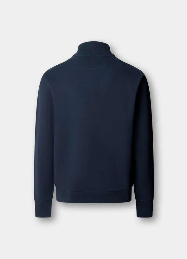 Hackett Heritage Branded Cotton Quarter Zip Sweatshirt-Old Navy