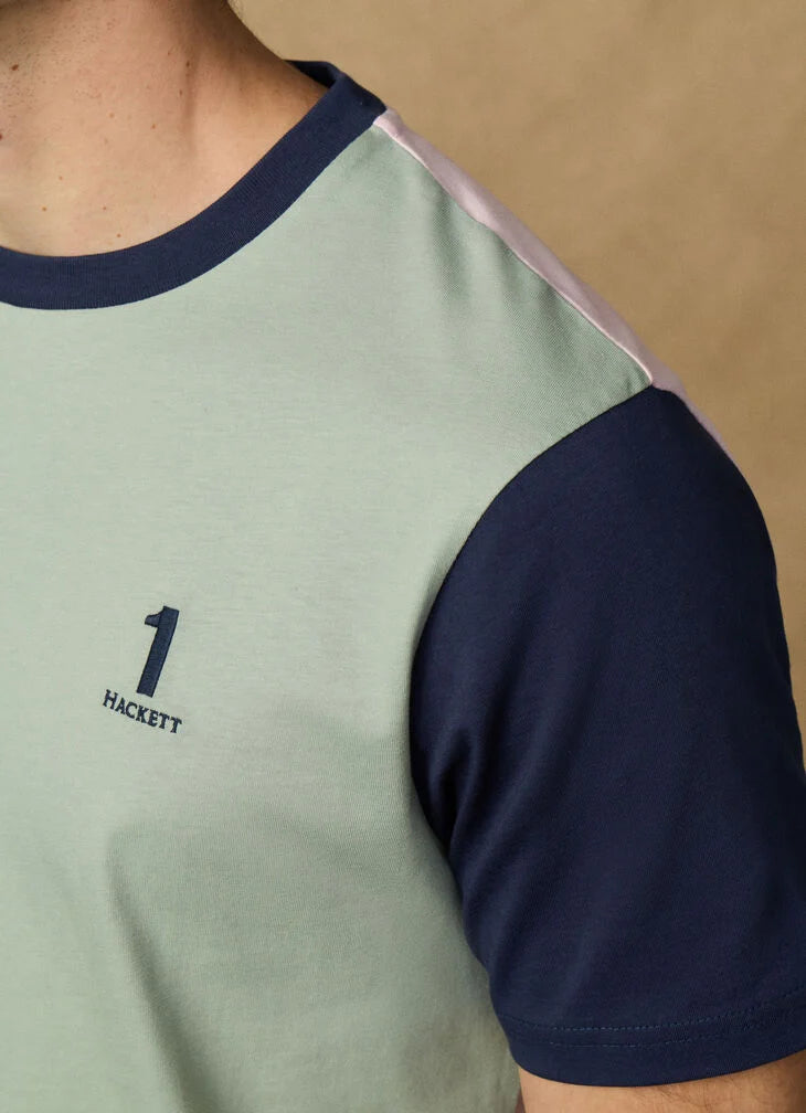 Hackett Heritage Classic Fit Multi T-Shirt - Sage Green