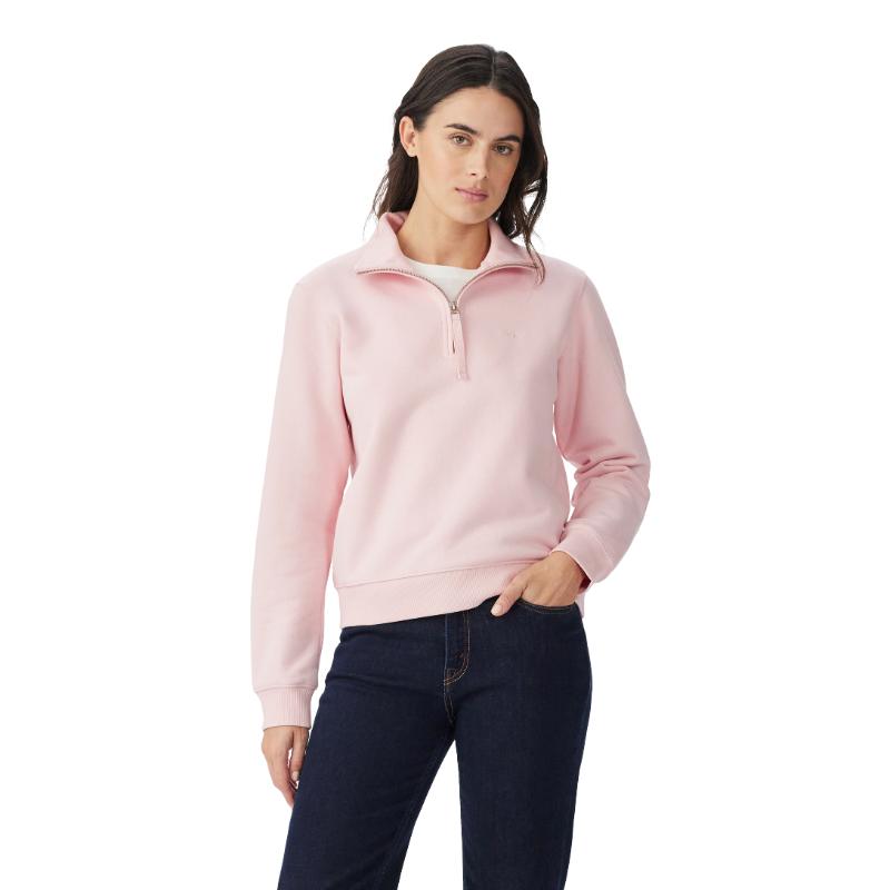 RM Williams Tricket Womens 1/4 Zip Sweatshirt-Pink