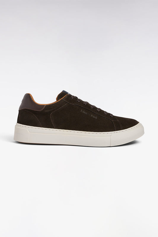 Eden Park Chocolate Suede Trainers