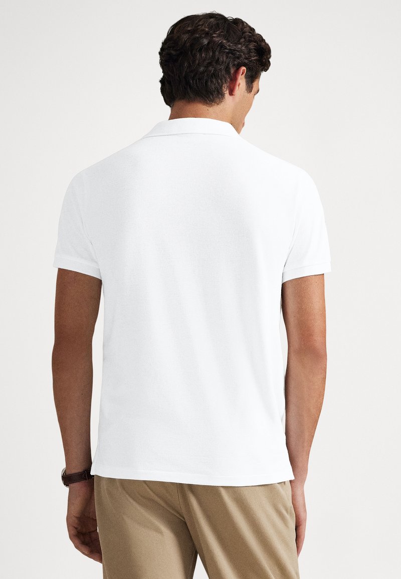 Polo Ralph Lauren Custom Slim Fit Big Pony Mesh Polo Shirt-White