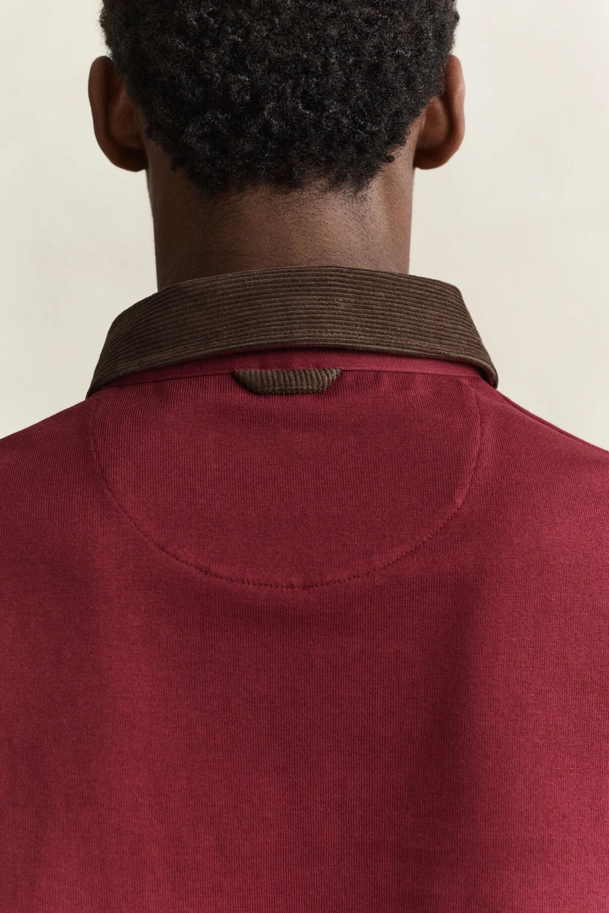 GANT Reg Fit Corduroy Collar Rugger-Deep Grape Wine