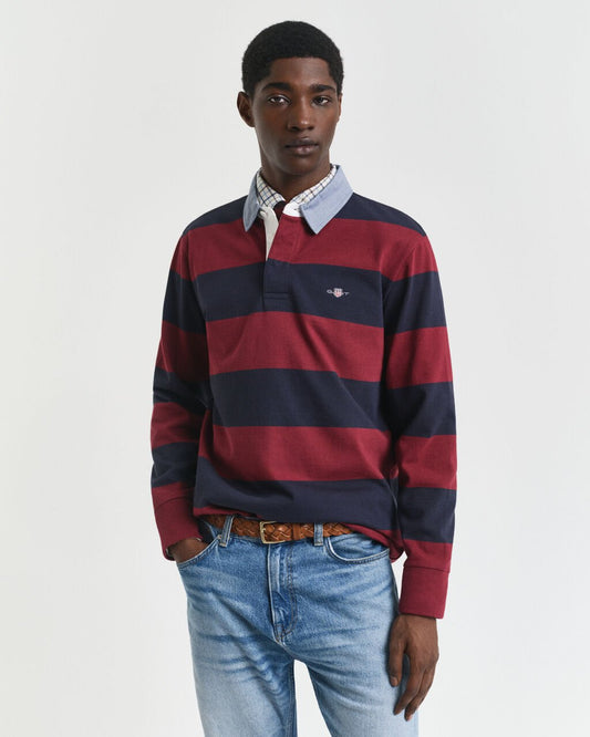GANT Chambray Collar Striped  Heavy Rugger