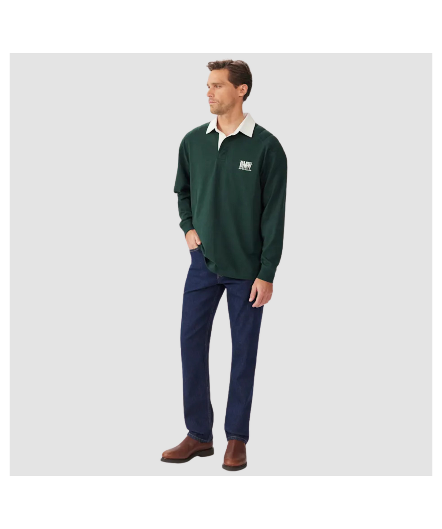RM Williams Pine Classic Rugby Shirt