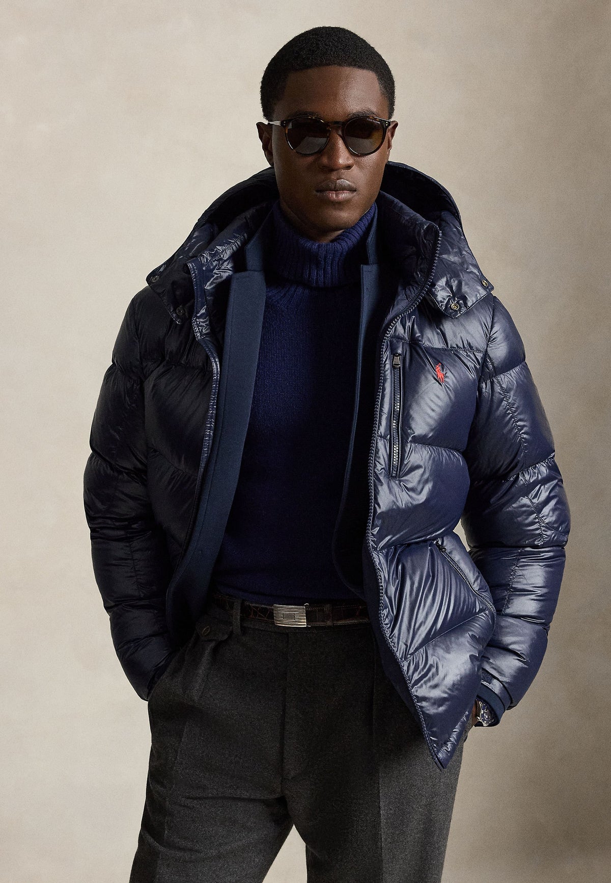 Polo Ralph Lauren-The Gorham Glossed Down Jacket-Navy