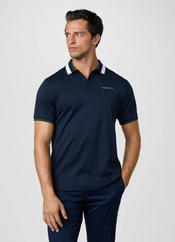 Hackett Sport Classic Fit Club Collar Polo Shirt