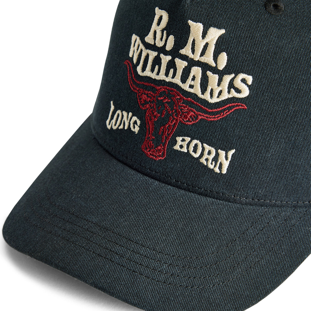 RM Williams RMW Longhorn Trucker Cap-Black Wash