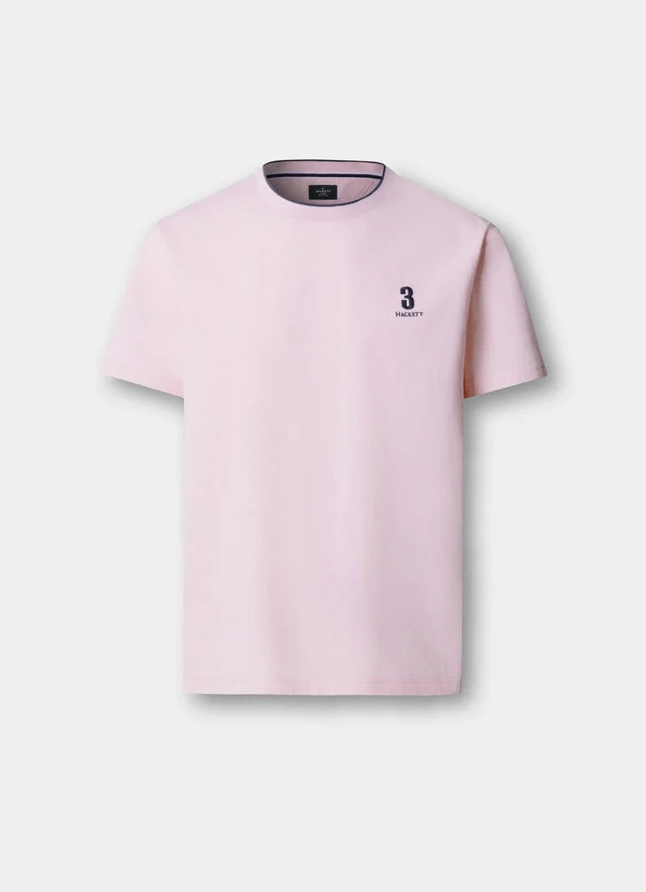 Hackett Heritage Classic Fit Number T-Shirt - Light Pink