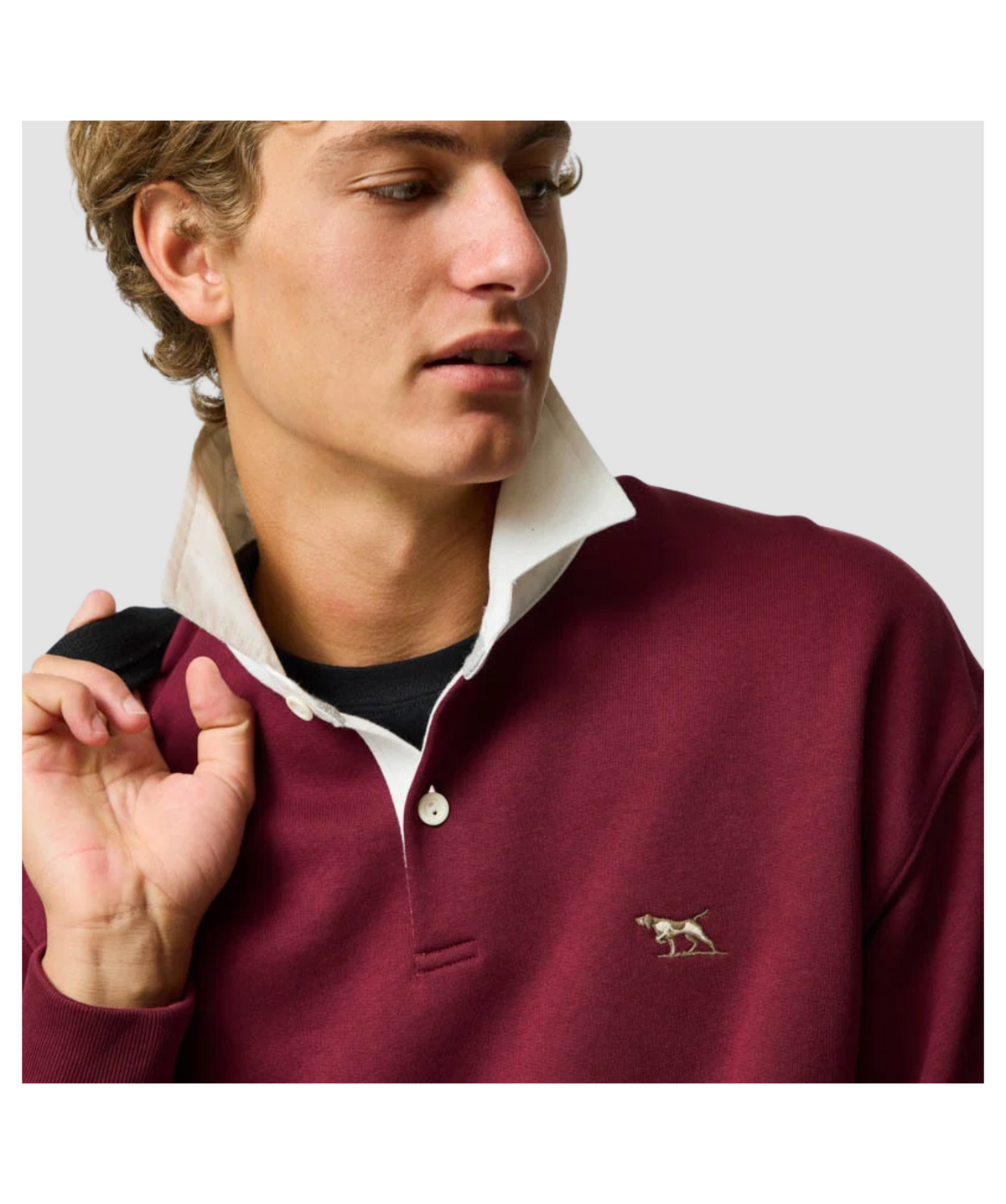 Rodd & Gunn Otago Rugby Shirt Sweat-Oxblood