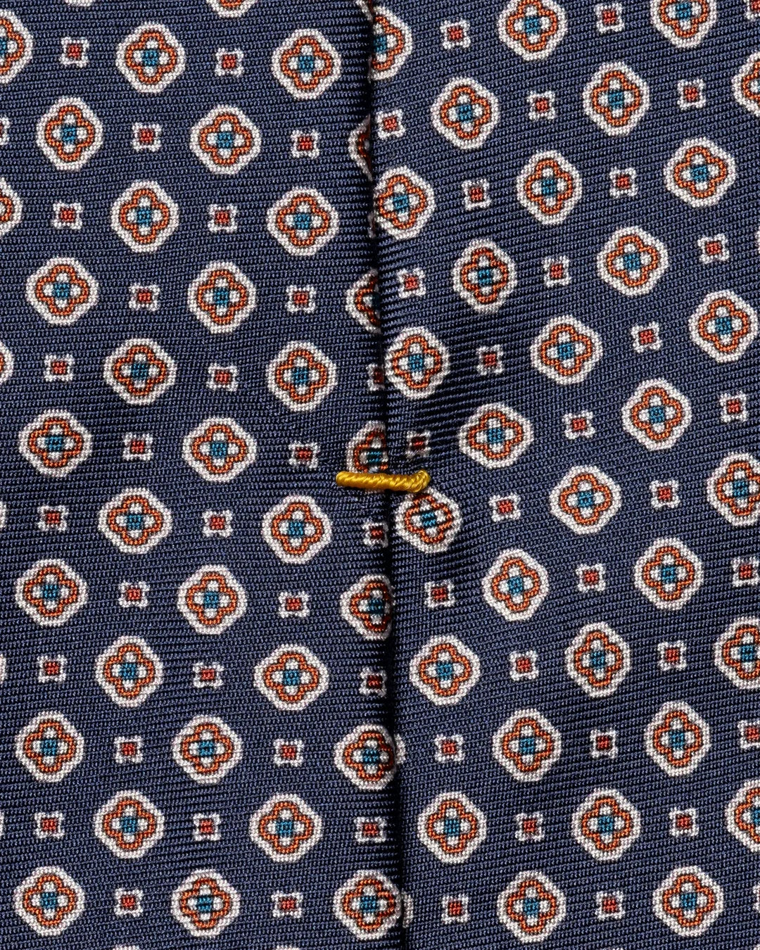 Eton Medallion Printed Silk Tie-Blue