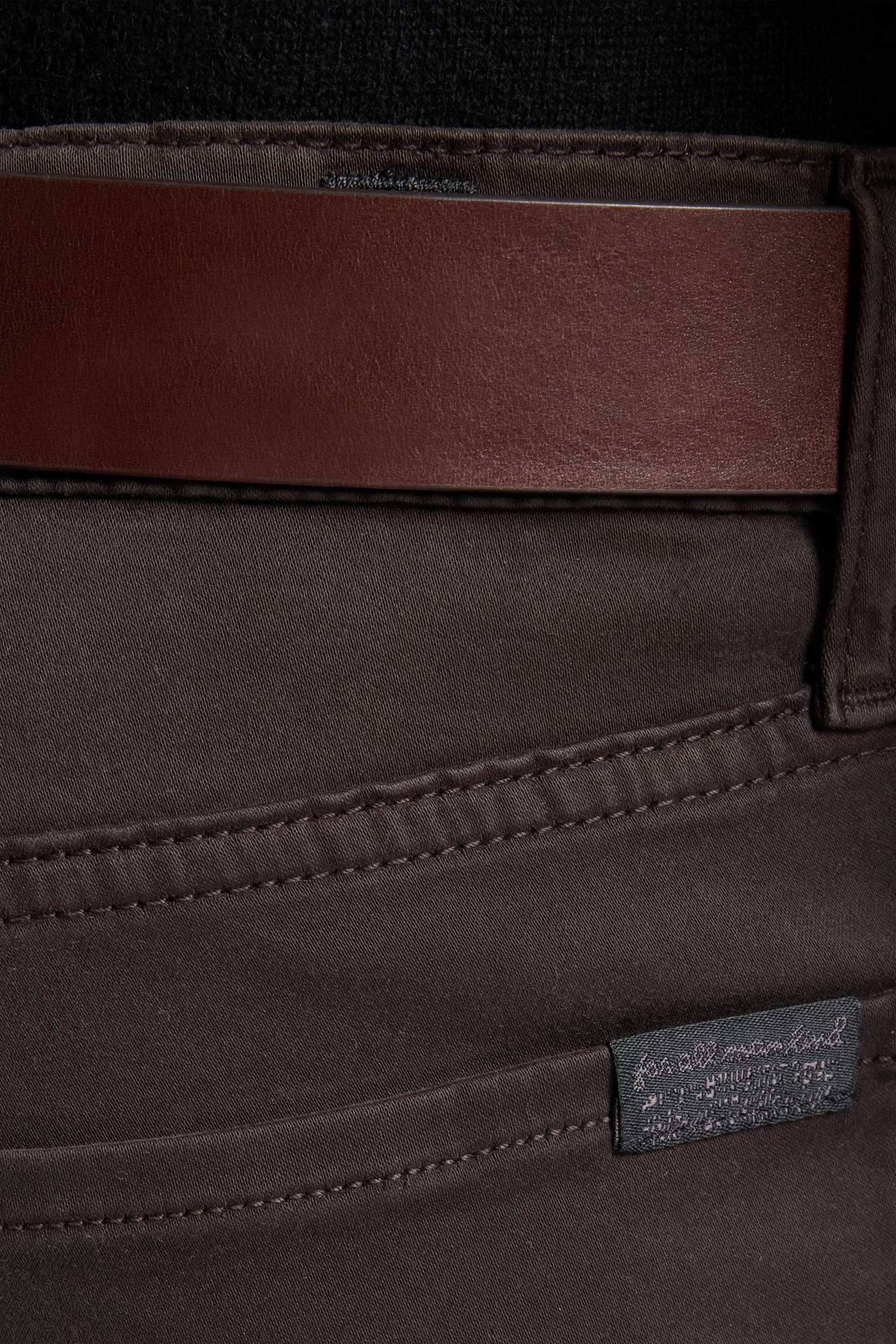 7 For All Mankind Luxe Performance Slimmy Stretch Sateen-Molasses