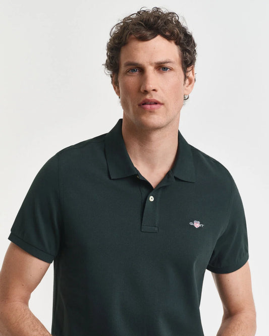 GANT Reg Fit Shield Pique Polo Shirt
