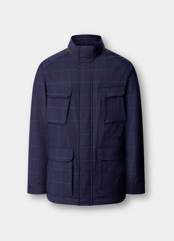 Hackett London Tailored Windowpane Velospeed Jacket-Old Navy