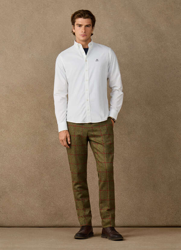 Hackett Heritage Classic Fit Solid Oxford Shirt-White