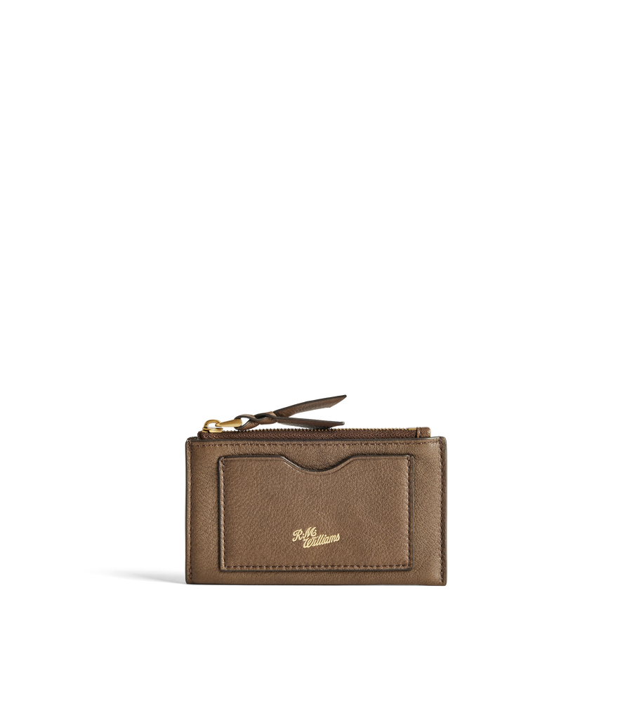 RM Williams Womens Ranger Zip Plait Cardholder-Khaki