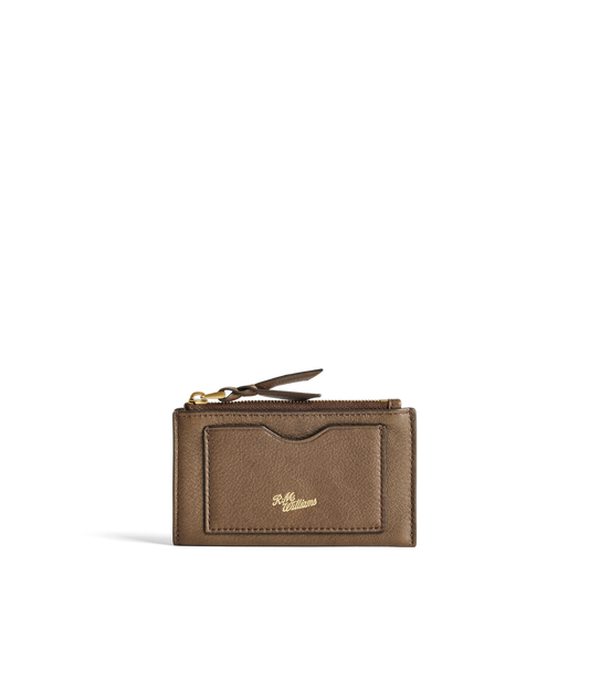 RM Williams Womens Ranger Zip Plait Cardholder-Khaki