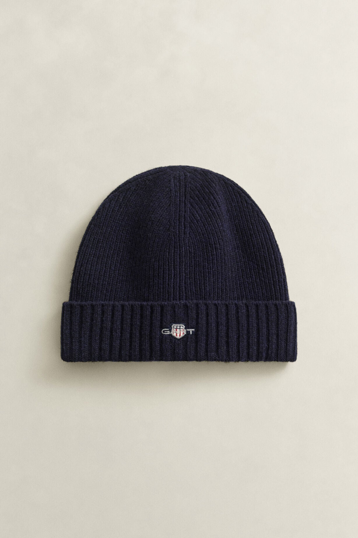 GANT Shield Wool Lined Beanie-Marine Navy