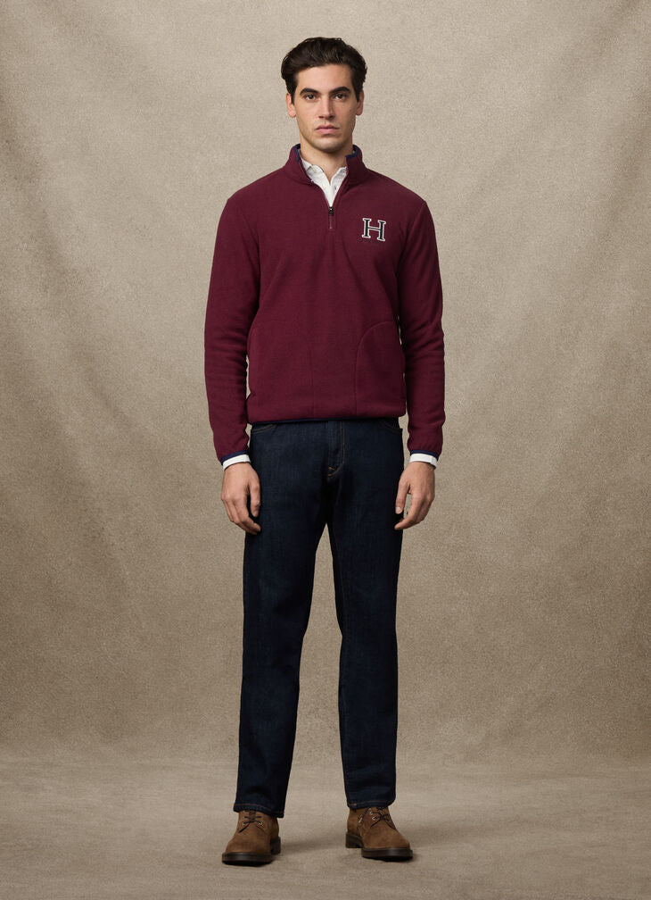 Hackett Logo Fleece 1/4 Zip Sweat