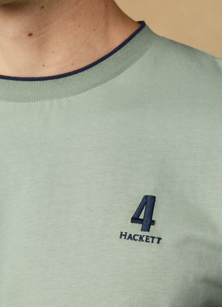 Hackett Heritage Classic Fit Number T-Shirt - Sage Green