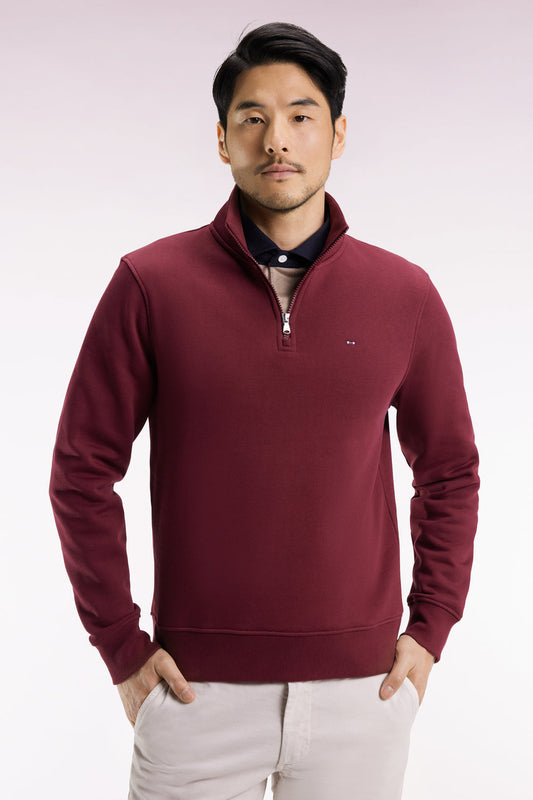 Eden Park 1/4 Zip Burgundy Fleece Sweatshirt