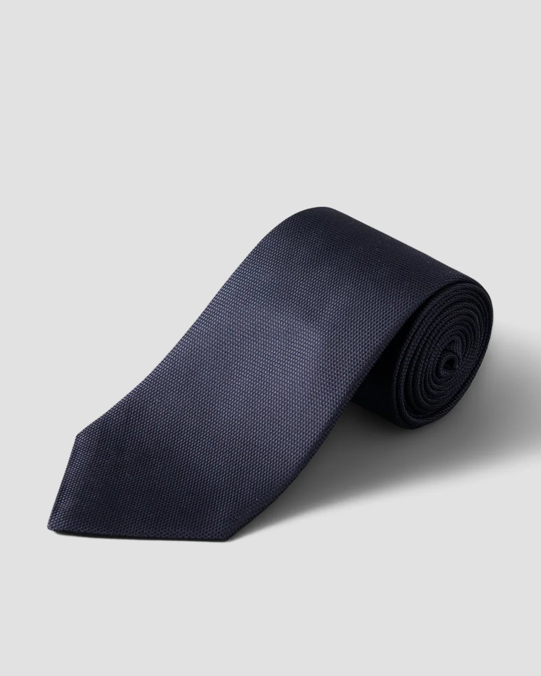 Eton Basketweave Silk Tie-Navy