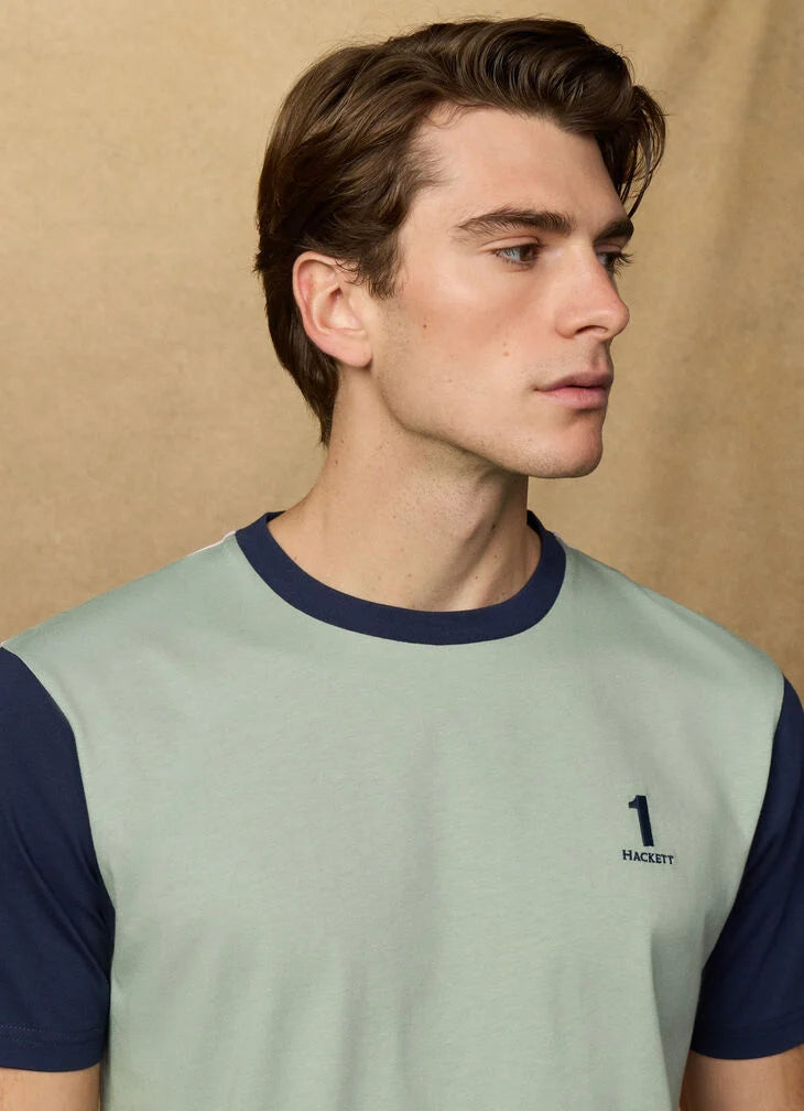 Hackett Heritage Classic Fit Multi T-Shirt - Sage Green