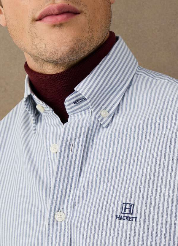 Hackett Heritage Classic Fit Striped Oxford Shirt-Old Navy