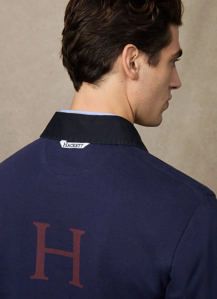 Hackett Classic Fit Logo Rugby Shirt