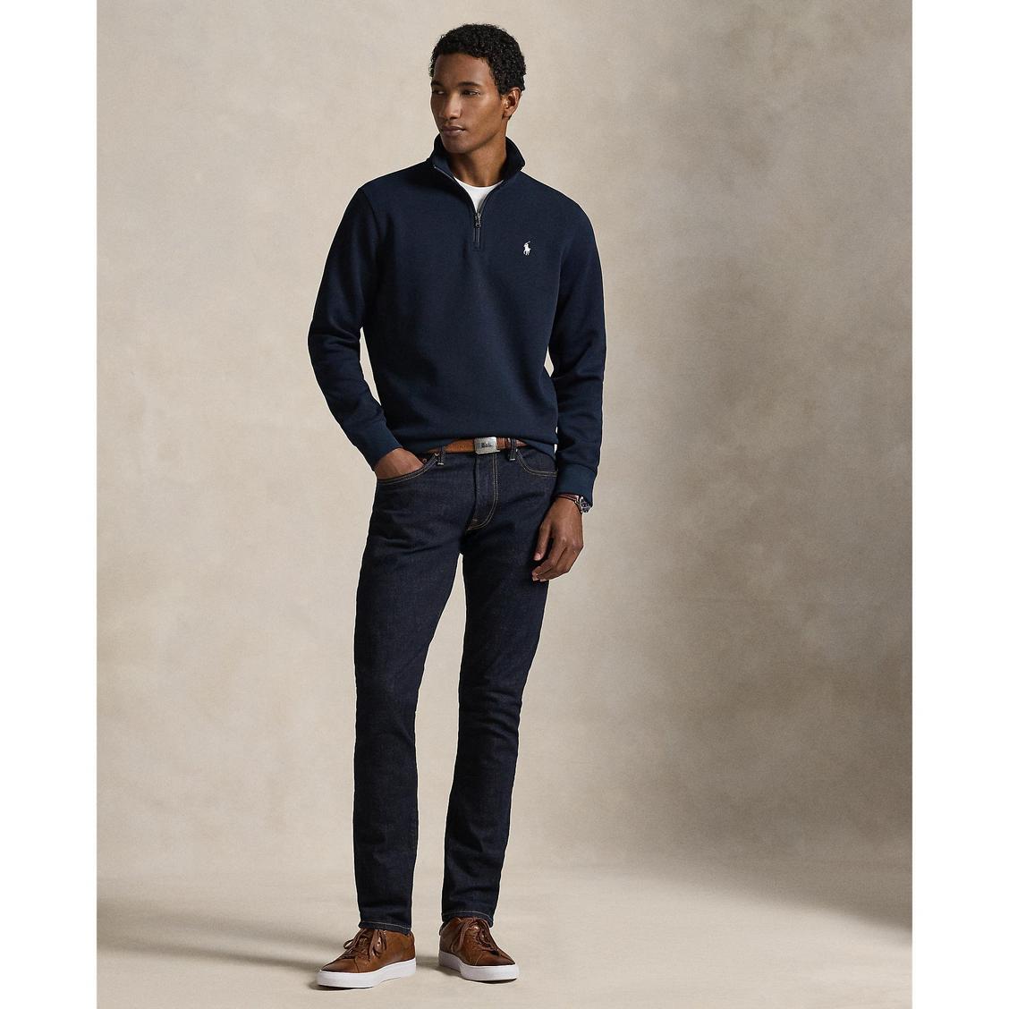 Polo Ralph Lauren Double-Knit Quarter Zip Pullover-Aviator Navy