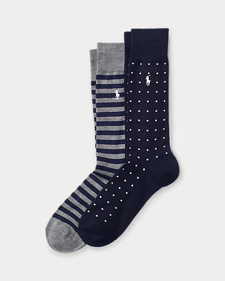 Polo Ralph Lauren Dot Stripe Sock 2-Pack