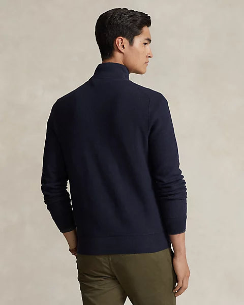 Polo Ralph Lauren Mesh-Knit Cotton 1/4 Zip Jumper