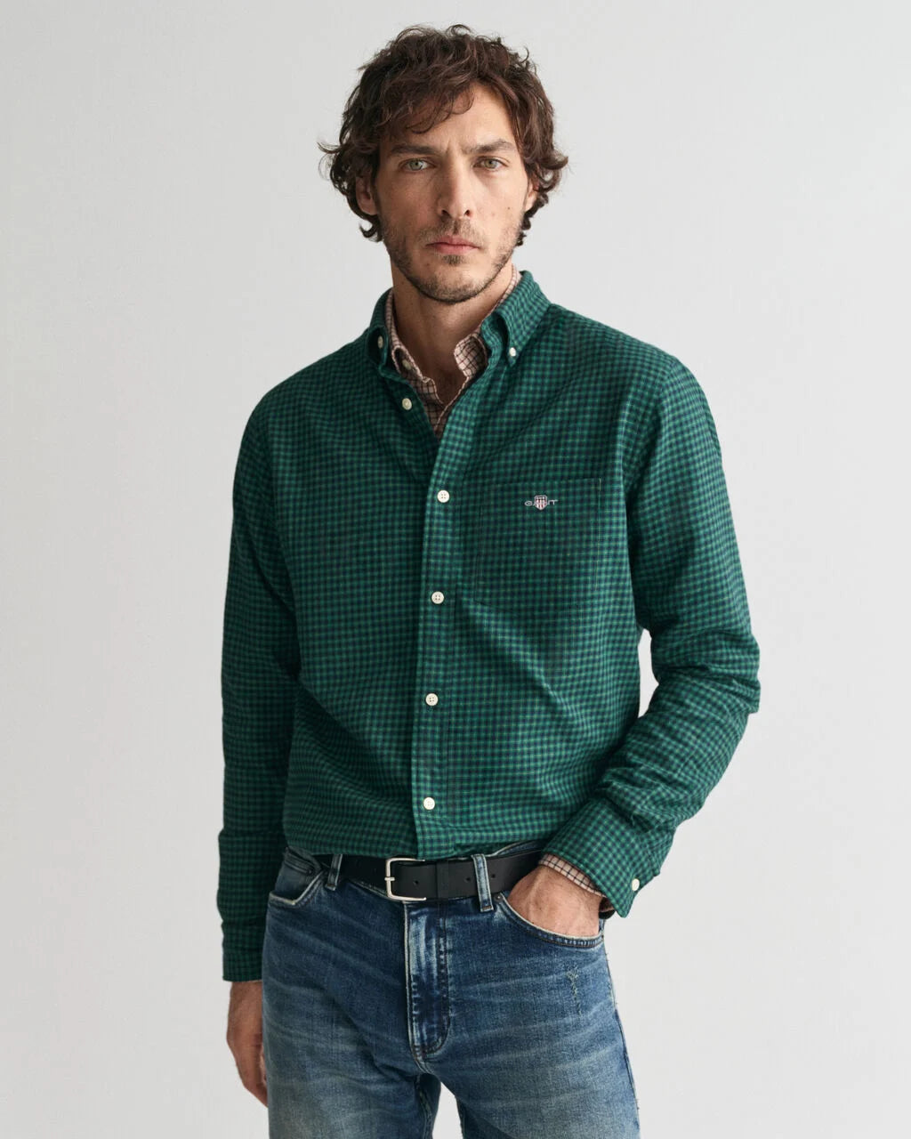 GANT Reg Fit Micro Checked Flannel Shirt