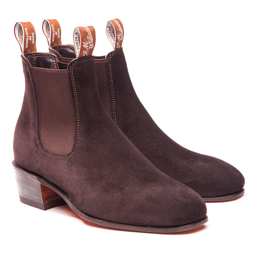 RM Williams Chocolate Suede Ladies Kimberley Boots