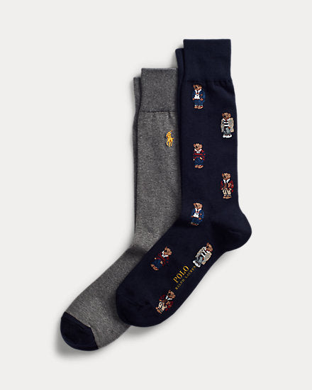 Polo Ralph Lauren Bear Dress Sock 2-Pack