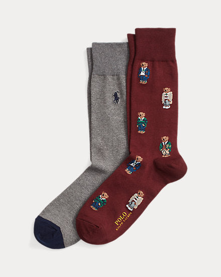 Polo Ralph Lauren Bear Sock 2-Pack